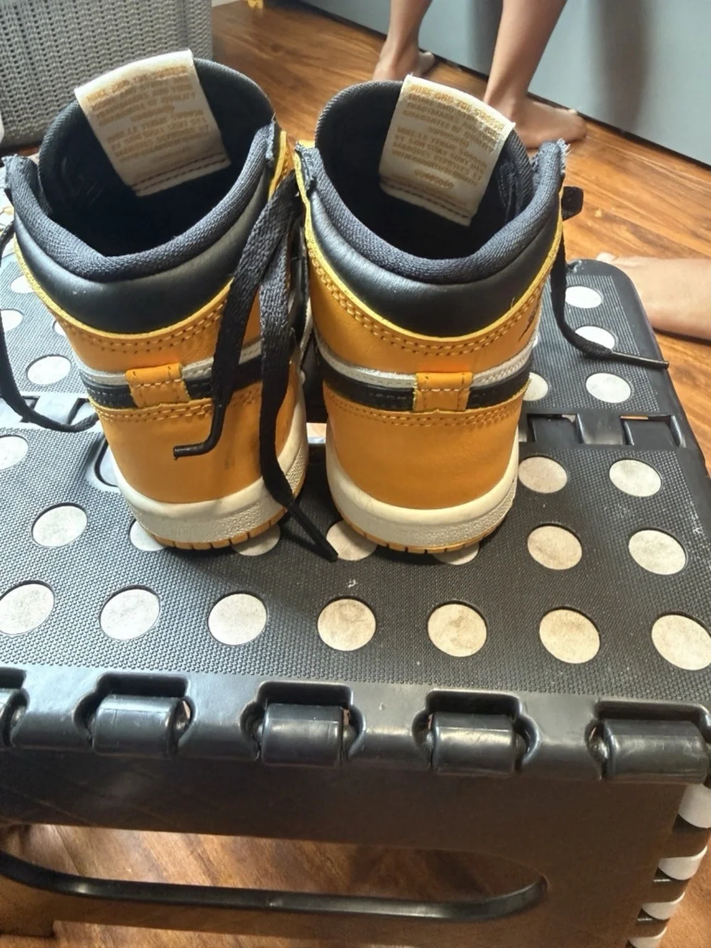 Toddler Boys Black and Yellow Nike Air Jordan